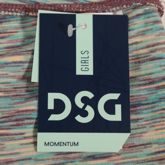 NWT DSG Momentum Mid Rise Shorts Teal Burst Spacedye Girls Size XL (16) - Picture 7 of 9